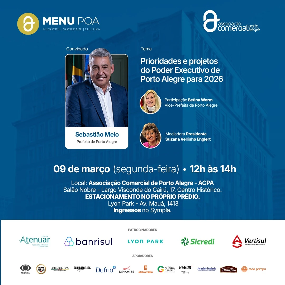 Menu POA - Prioridades e projetos do Poder Executivo de Porto Alegre para 2026