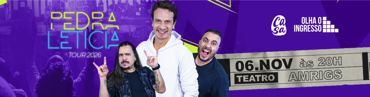 Pedra Letícia - Tour 2026 - Porto Alegre